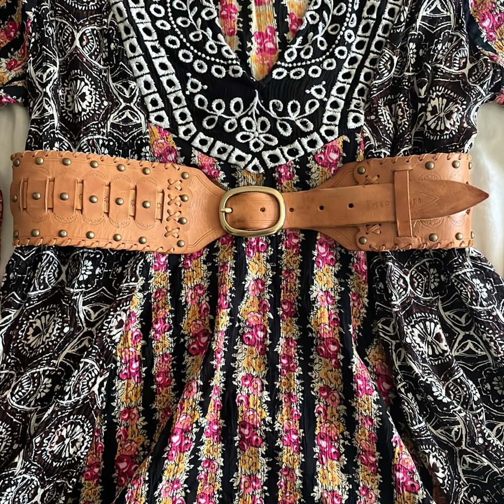 Ted Baker genuine leather studded belt